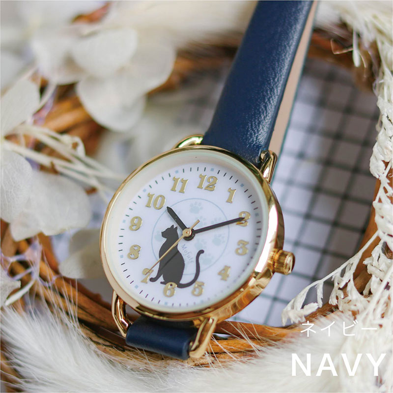 楽天市場】腕時計 レディース モール ネコ 猫 ネコモチーフ 花 花柄