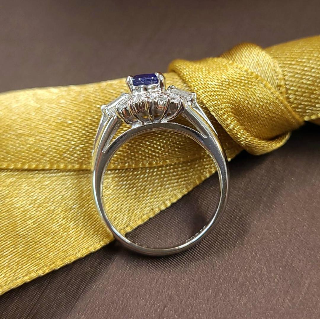 楽天市場】天然 サファイア リング 0.78ct 鑑別書付 プラチナ Pt900