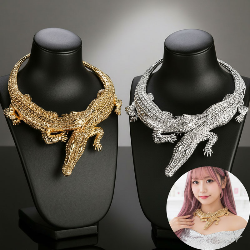 楽天市場】送料無料 ネックレス ペンダント ワニ 鰐 アリゲーター