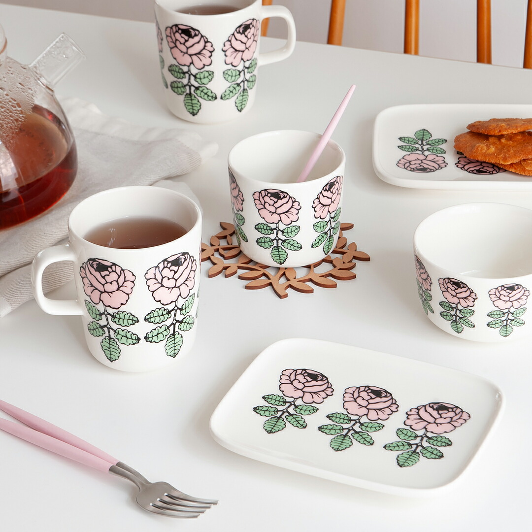 楽天市場】ヴィヒキルース ピンク×グリーン スクエアプレート