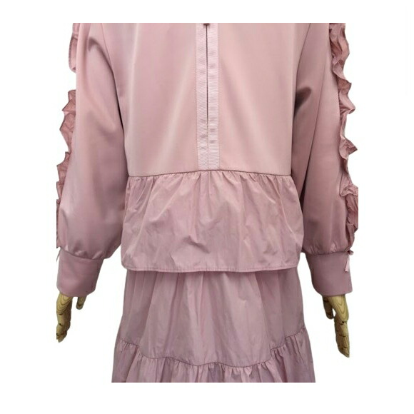 楽天市場】スーパービューティー ワンピース袖フリル ダンボールニット