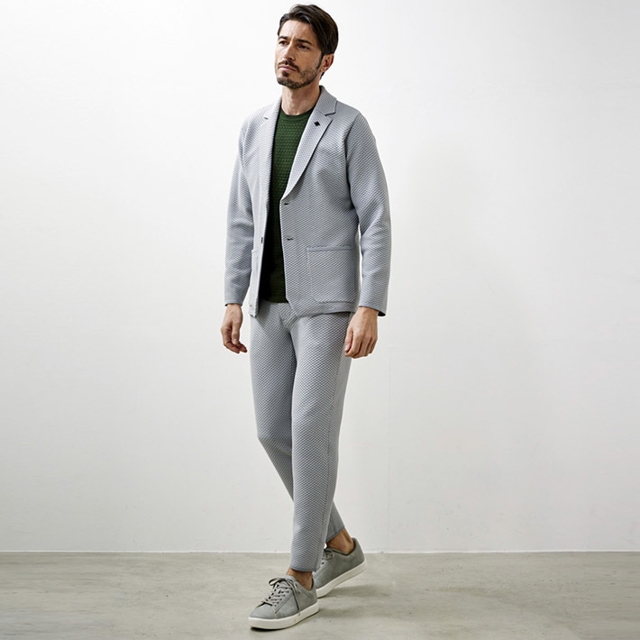 楽天市場】セットアップ メンズ 春夏 ニットジャージ ウォッシャブル