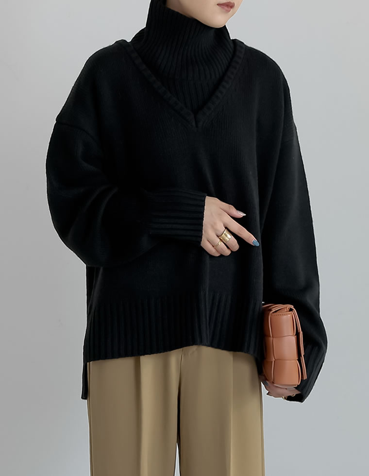 楽天市場】【OUTLET】M/Lサイズ [2点セット]Vネックニットプルオーバー