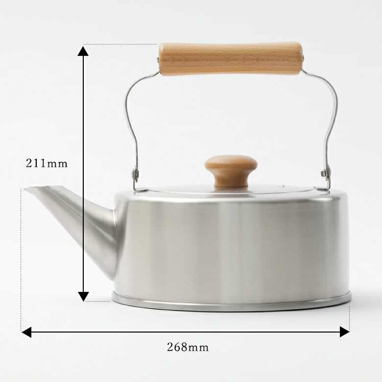 楽天市場】鐵兎堂 やかん 天然木ハンドルのステンレスケトル IH対応