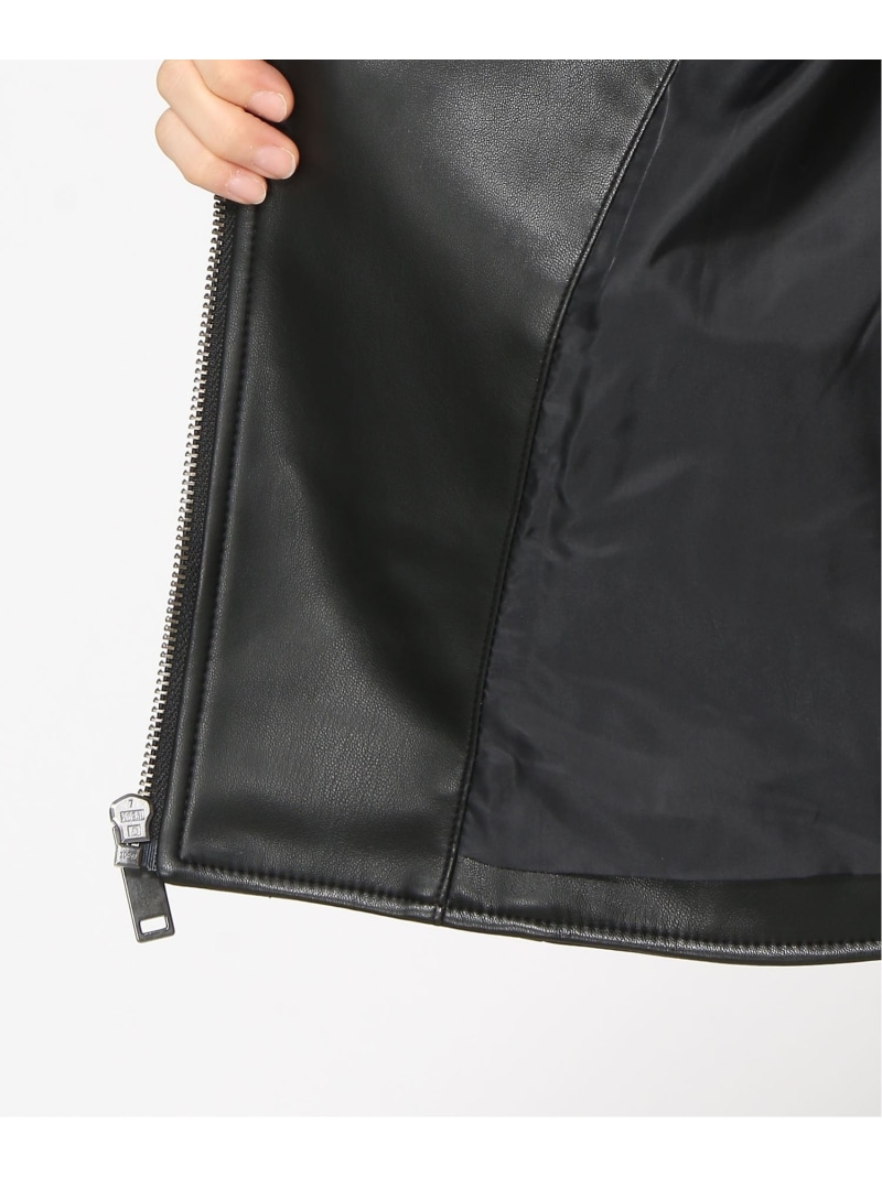 楽天市場】【SALE／77%OFF】(W)フェイクレザー ライダースジャケット