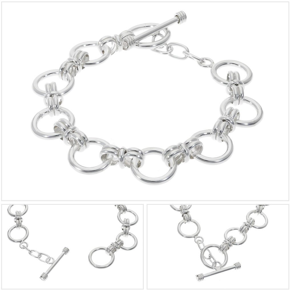 楽天市場】シルバー925 サークル リング ブレスレット シルバー