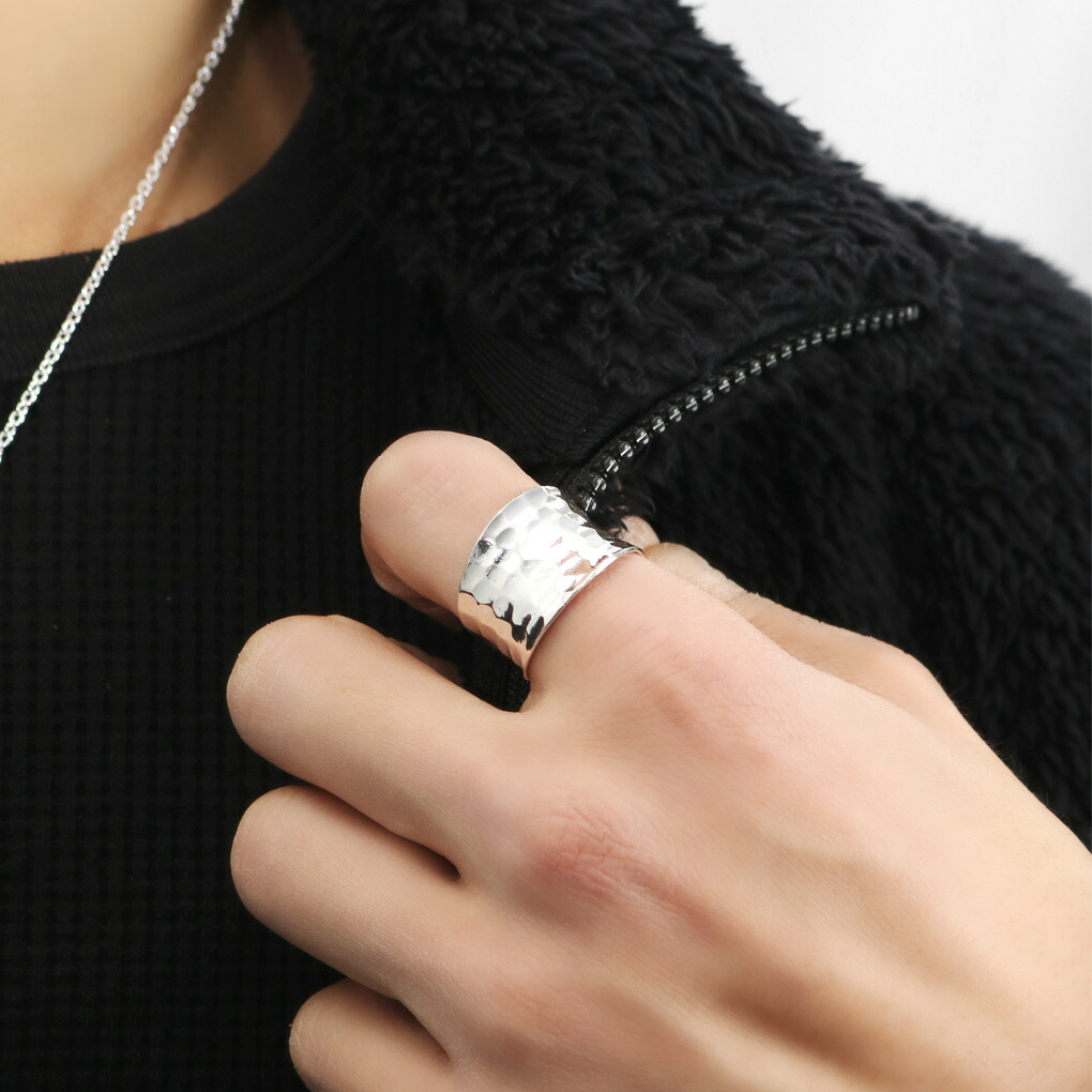 楽天市場】槌目 テクスチャ ボリューム リング 指輪 11〜23 号