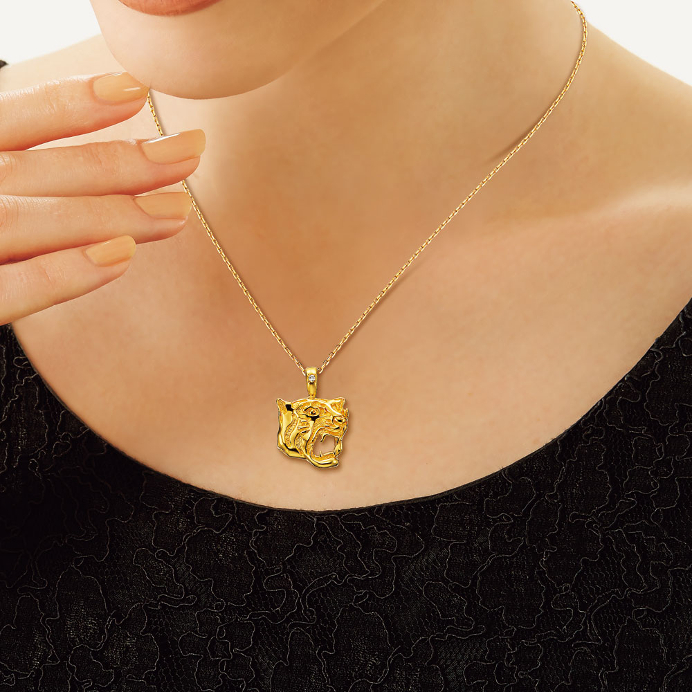 楽天市場】阪神タイガース創設90周年記念 勝利の猛虎 純金ペンダント