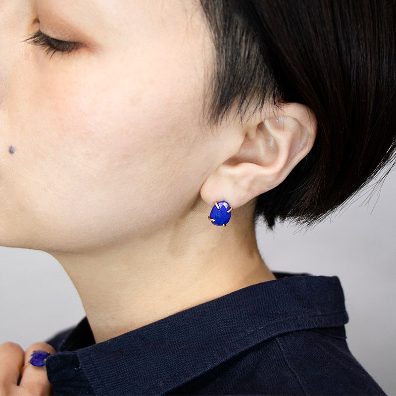 楽天市場】ラピスラズリ / 天然石 ピアス / 両耳 スタッドピアス