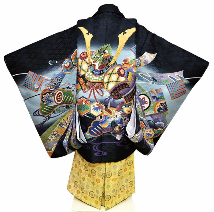 楽天市場】七五三 753 着物 男の子 袴 セット 3歳羽織袴 フルセット 兜