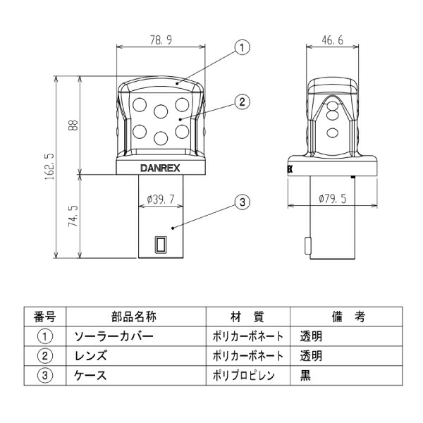 楽天市場】ソーラー式LED工事灯 ソーラーキングミニ (保安灯 工事 外灯