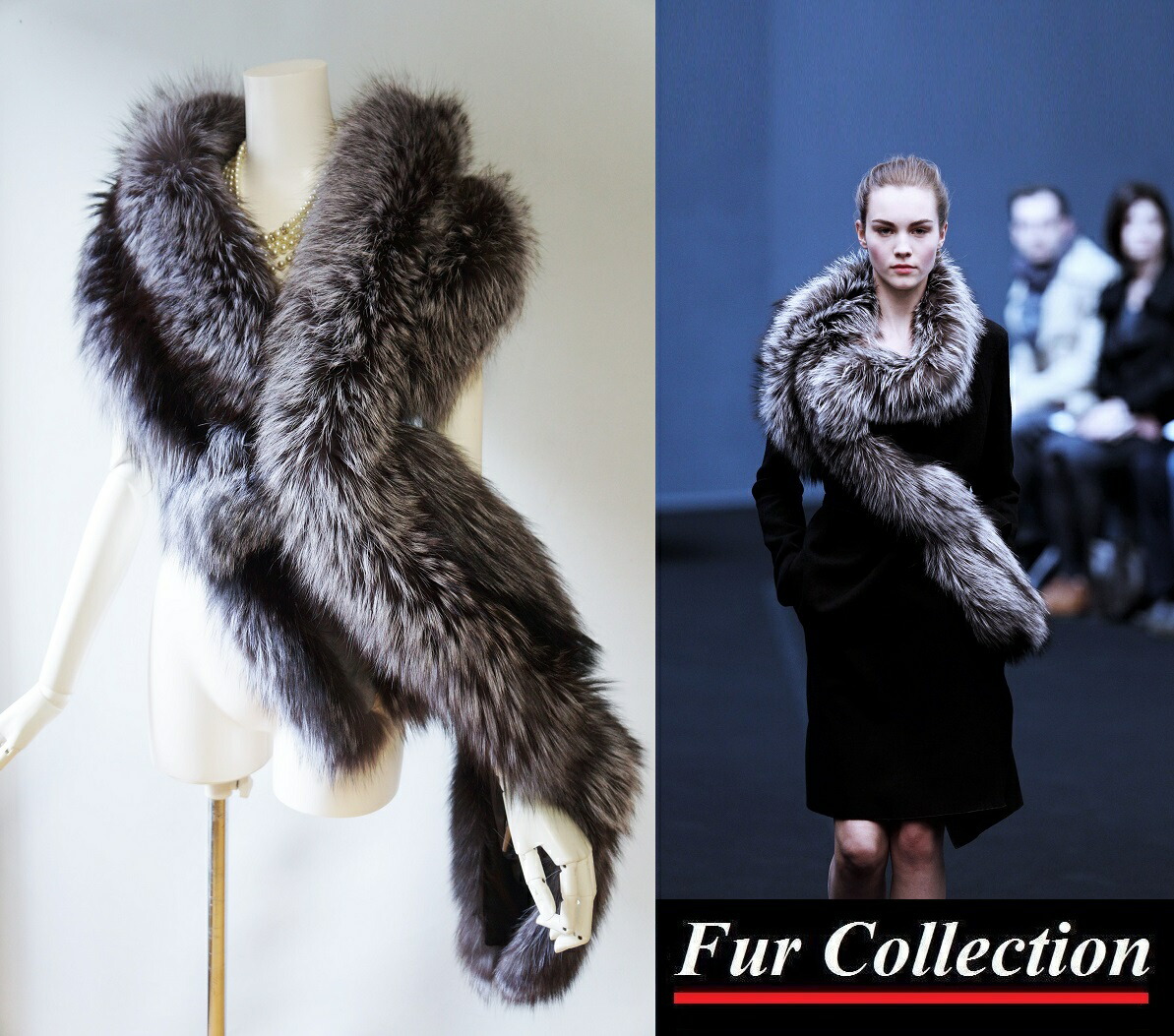 楽天市場】シルバーフォックス毛皮ファーマフラー/ストール/ショール