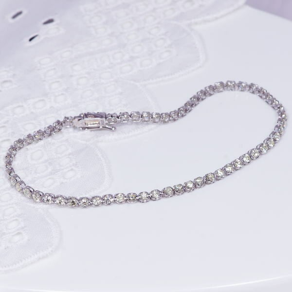 楽天市場】PT 2ct ダイヤモンド テニスブレスレット 2カラット