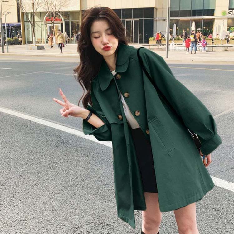 楽天市場】スプリングコート トレンチコート ステンカラーコート A