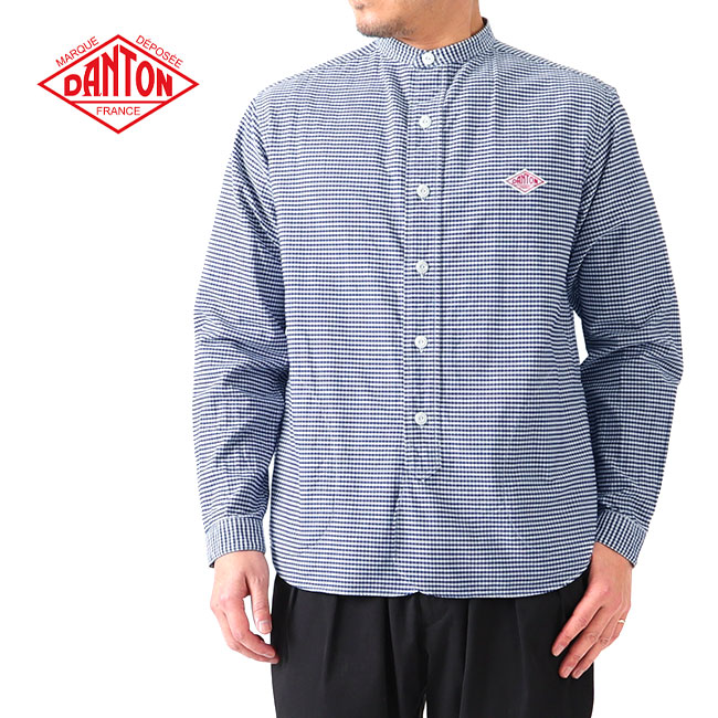 楽天市場】DANTON ダントン チェック オックスフォード バンドカラー