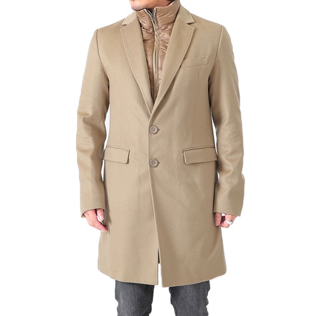 K956 美品 XL ヘルノ イタリア製 ステンカラーコート カーキ メンズ