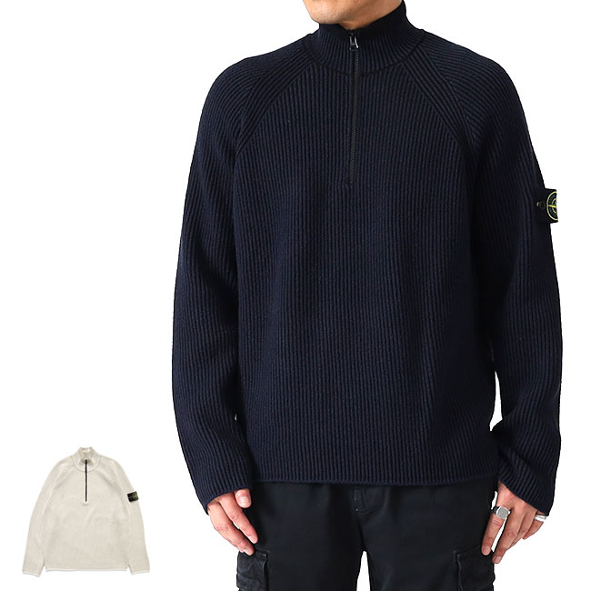 楽天市場】STONE ISLAND ストーンアイランド ハーフジップ ニット