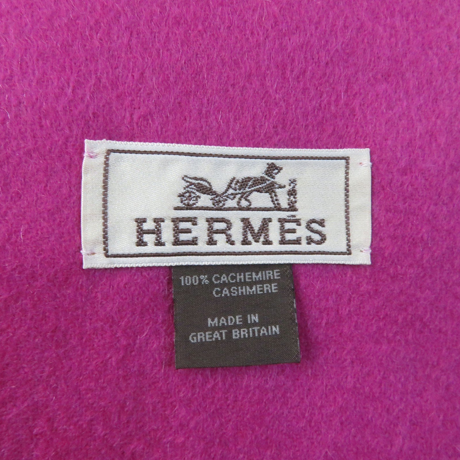 楽天市場】極美品☆HERMES エルメス カシミヤ100％ ロゴ刺繍入り