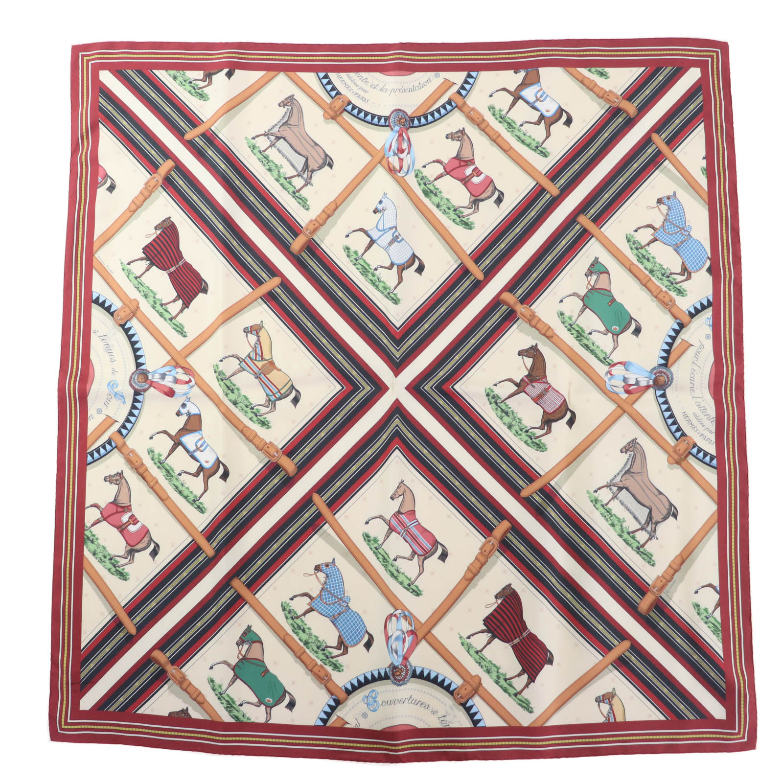 楽天市場】エルメス スカーフ カレ 馬着の通販