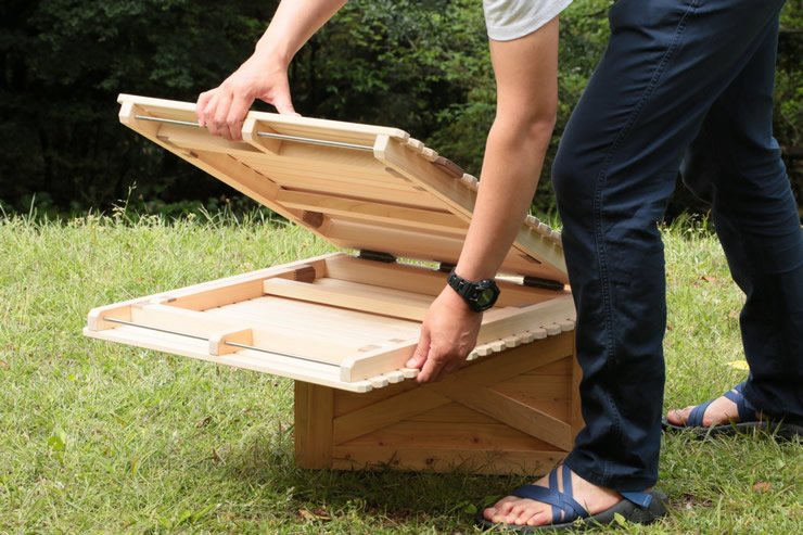 楽天市場】折りたたみ ウッド ローテーブル 196ひのきのキャンプ用品