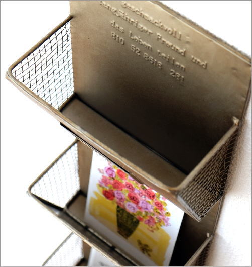 楽天市場】ウォールポケット アンティーク おしゃれ 3段 縦長 金属