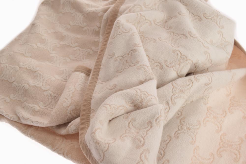 楽天市場】【中古】CELINE セリーヌ ブランケット ベージュ/ホワイト