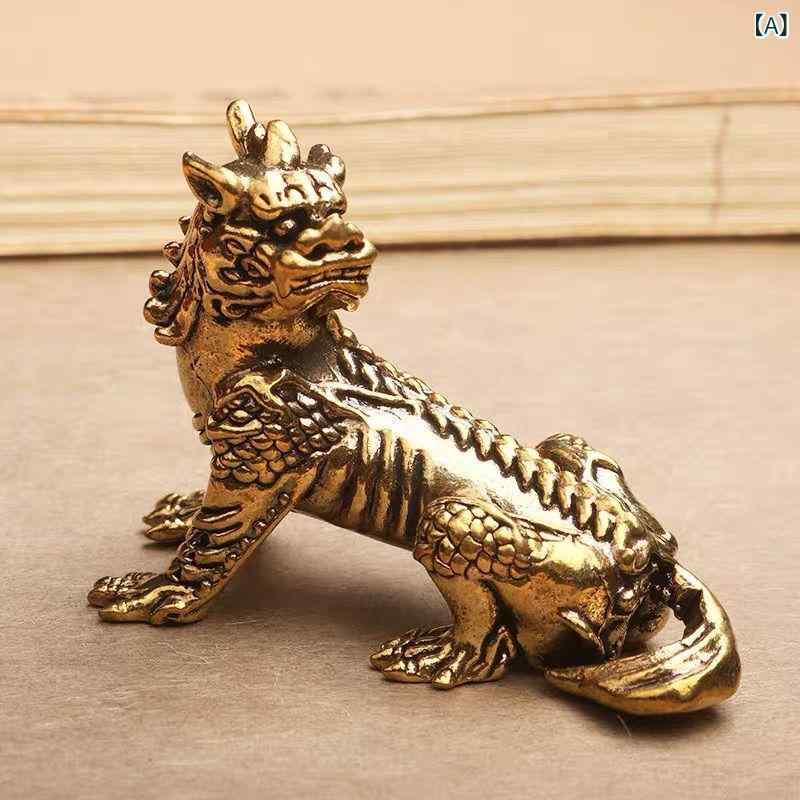 楽天市場】置物 無垢 真鍮 諦聴 神獣 瑞獣 地蔵王坐騎 銅彫り オブジェ