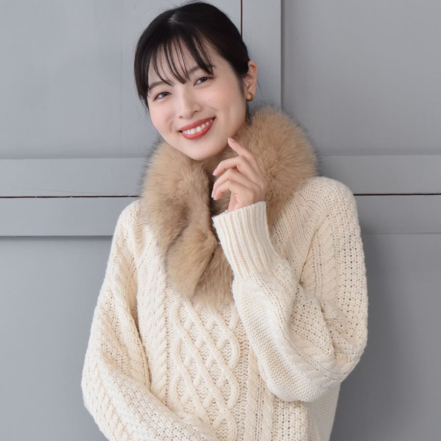 楽天市場】【 30％OFFクーポン】訳ありアウトレット ファー マフラー