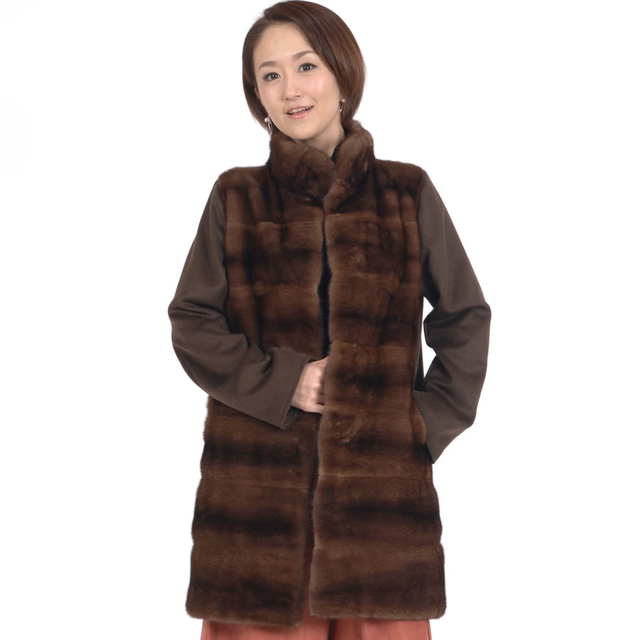 楽天市場】【半額】SAGAミンク カシミヤ 100％ コート レディース