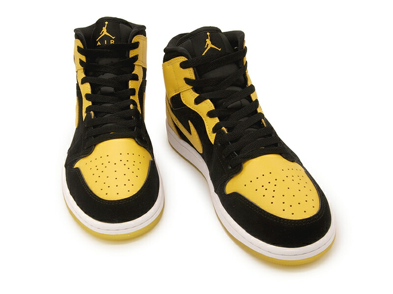 楽天市場】ナイキ エアジョーダン1 ミッドカット ブラック / イエロー