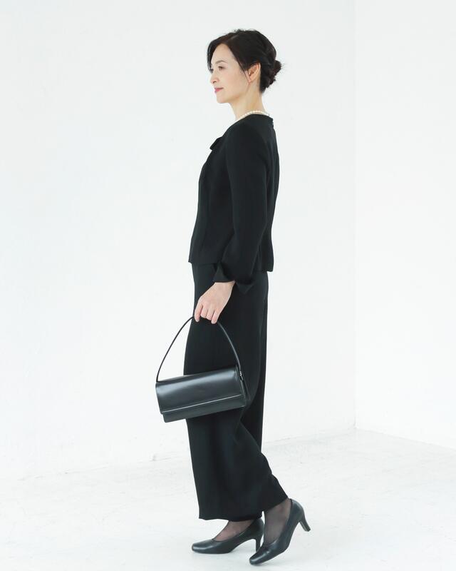 楽天市場】ウール100% 二重織 パンツスーツ ブラックフォーマル 日本製