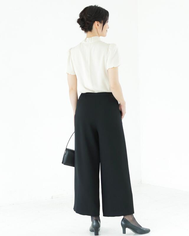 楽天市場】ウール100% 二重織 パンツスーツ ブラックフォーマル 日本製