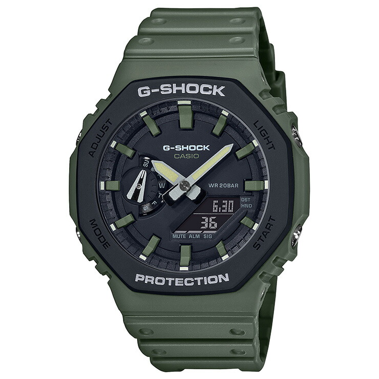楽天市場】G-SHOCK ga2100 ユーティリティカラー グリーン＆ブラック