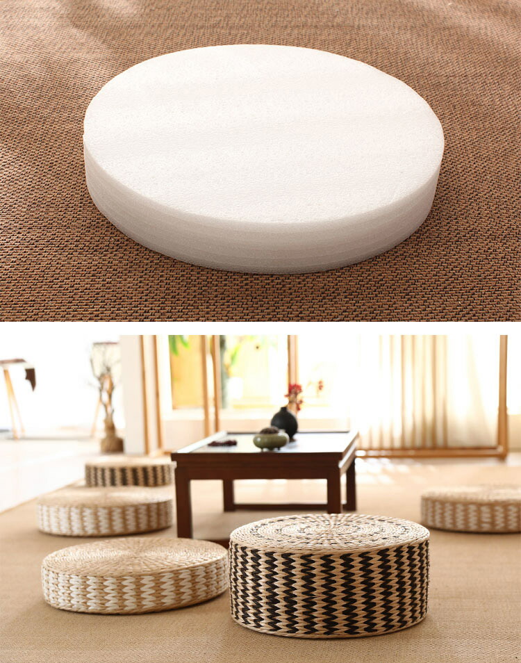 楽天市場】わら編み座布団 座布団 藤編 草編フロアクッション ラウンド