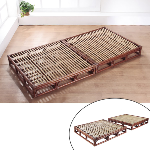 楽天市場】籐 ラタンベッド すのこベッド セパレート式 シングル 幅