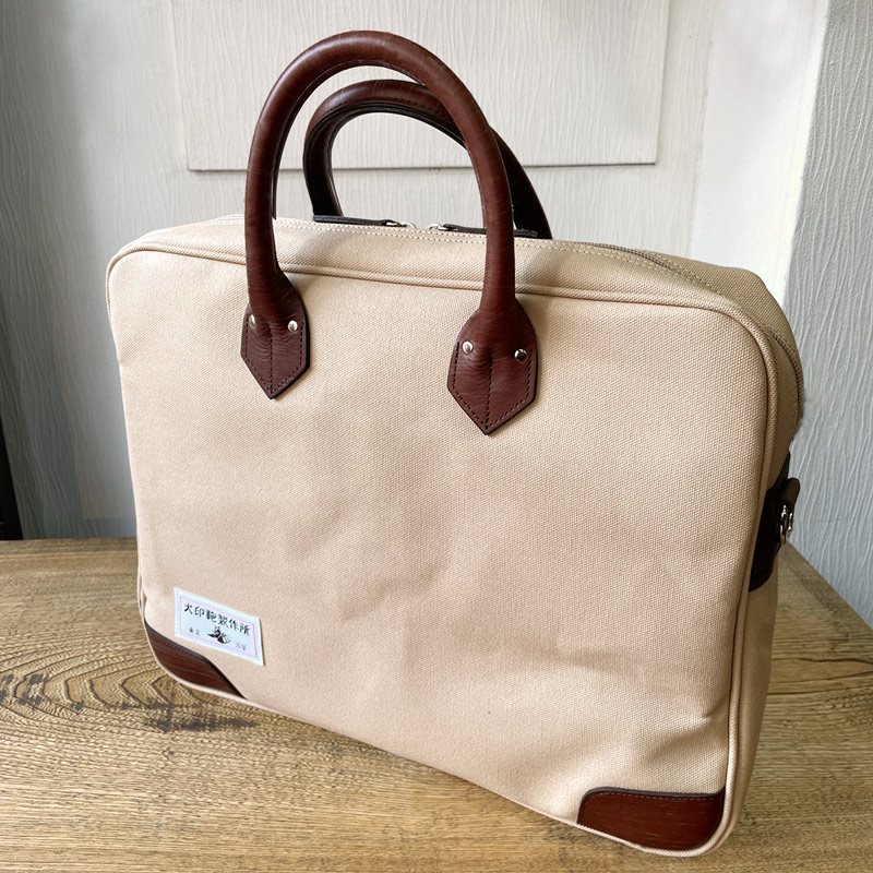 楽天市場】【犬印鞄】犬印純綿6号帆布革手2ウェイブリーフケース : 犬