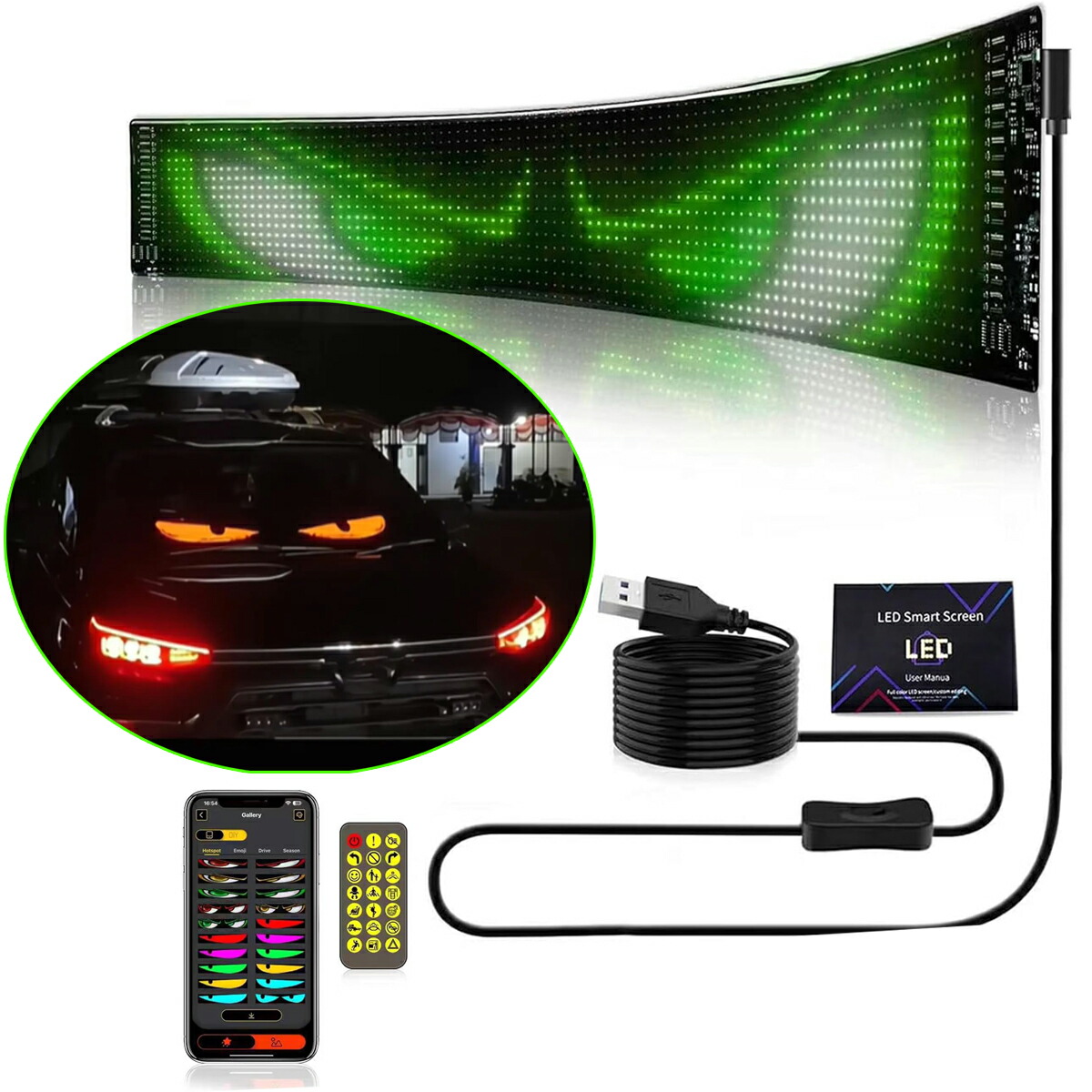 楽天市場】車用デビルアイライト led マトリックス 大型プログラム可能