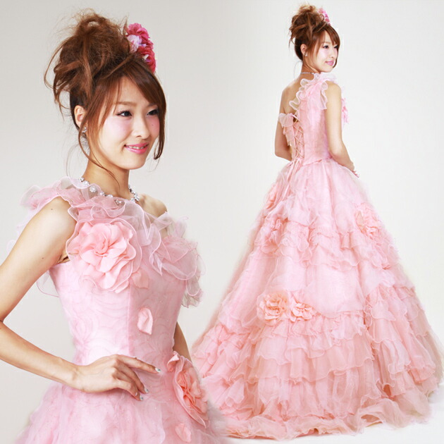 楽天市場】【スーパーSALE 半額】【カラードレス レンタル，5号-9号