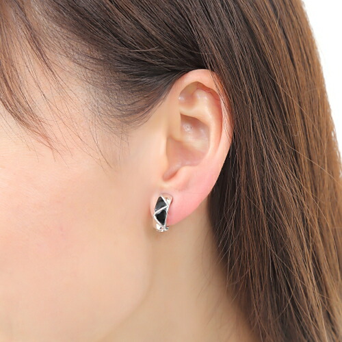 楽天市場】K14WG オニキス 白蝶貝 ピアリング 14金ホワイトゴールド