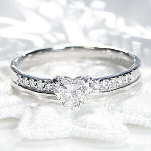 楽天市場】Pt900【0.50ctUP】ハートシェイプ ダイヤモンド リング指輪