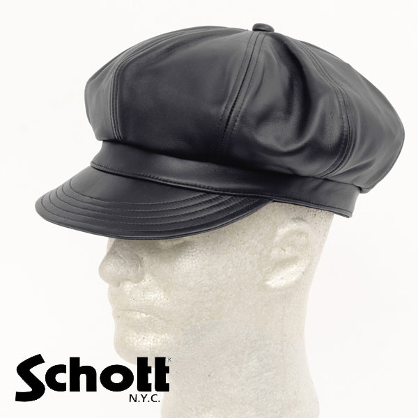 楽天市場】Schott ショット LEATHER NEWS BOY 782-2974001 010）BLACK