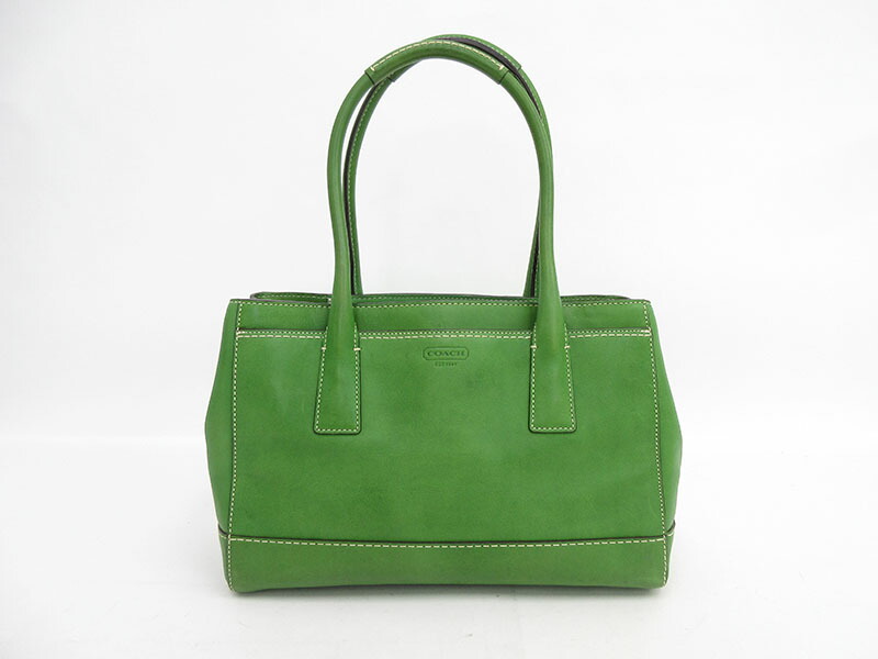楽天市場】COACH(コーチ) トートバッグ 11553 黄緑 グリーン レザー