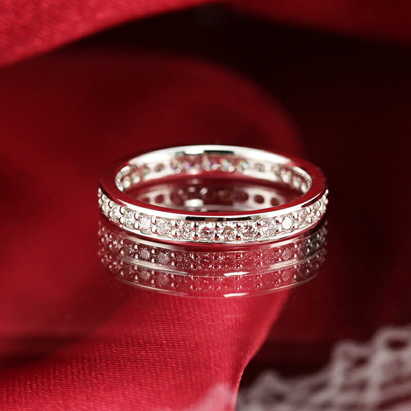 楽天市場】☆【即納可能】pt950 ダイヤモンド フルエタニティ【0.5ct