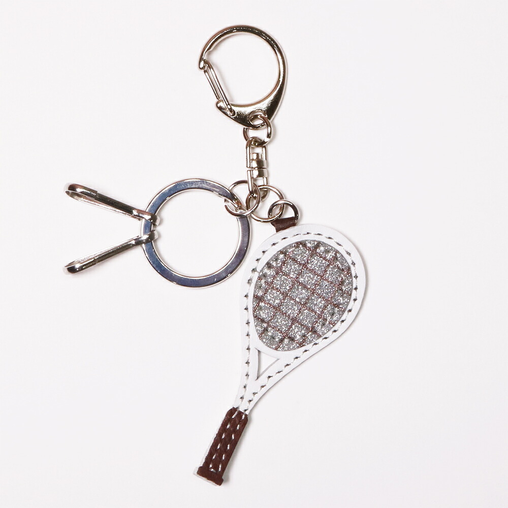 楽天市場】キーホルダー テニスラケット チャーム ハンドメイド 牛革製
