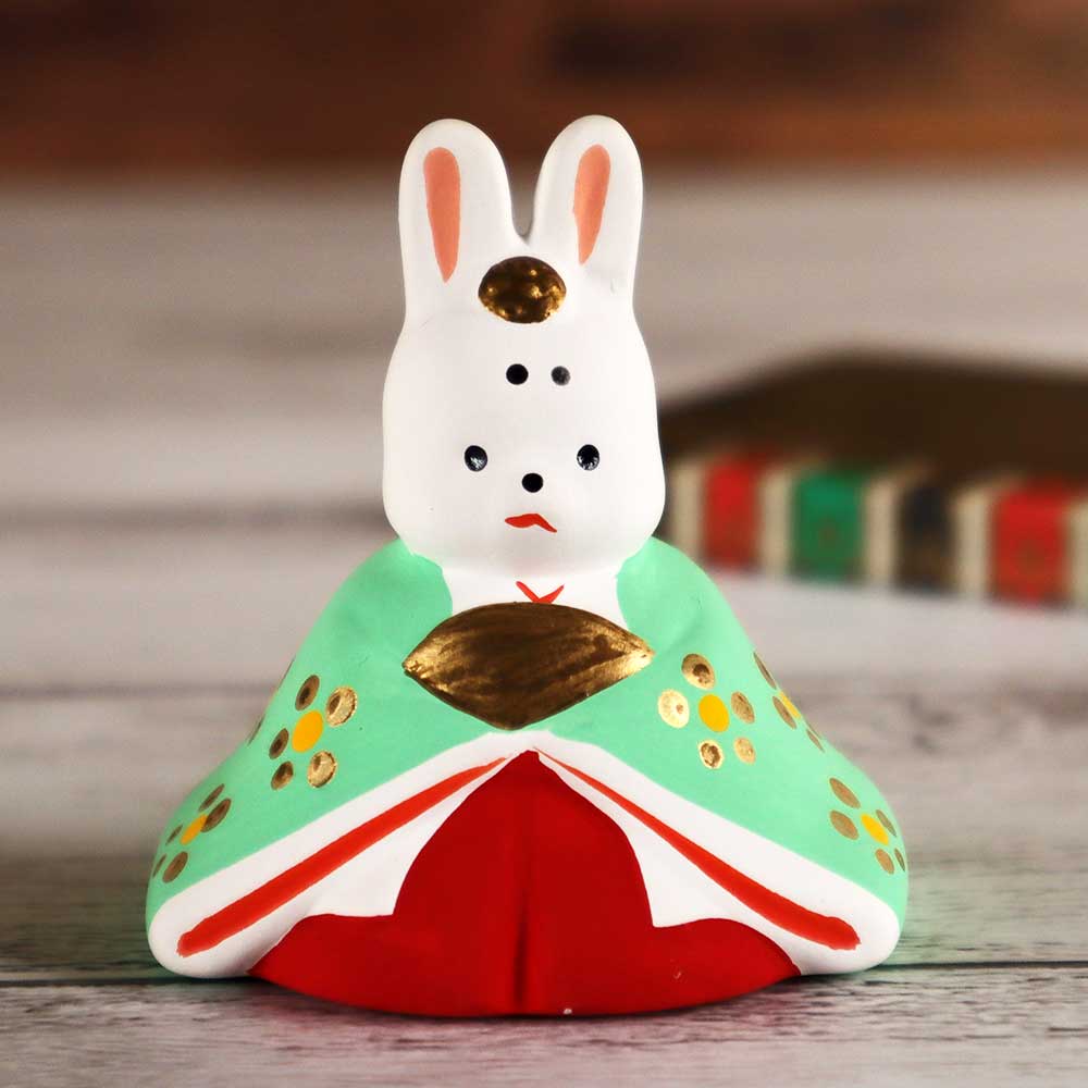 楽天市場】雛人形 コンパクト 陶器 小さい うさぎ 可愛い ひな人形