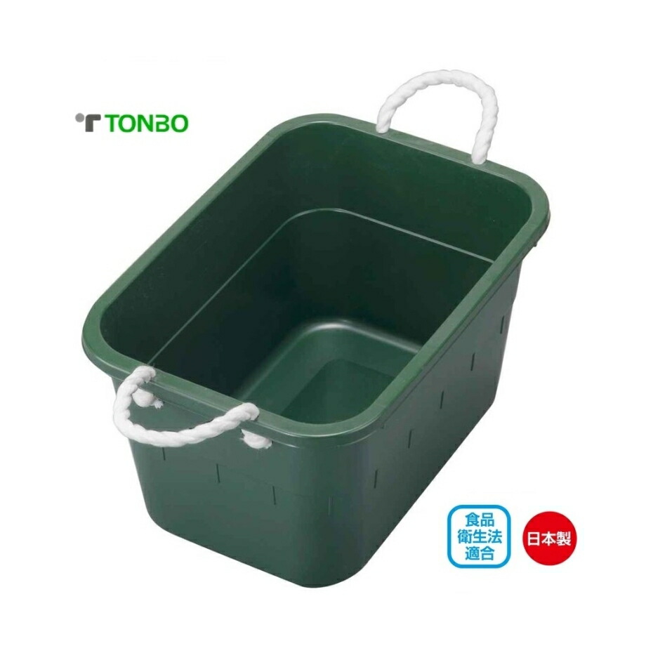 楽天市場】トンボ 角型タブ 24型 ひも付き モスグリーン 24L (幅30.4