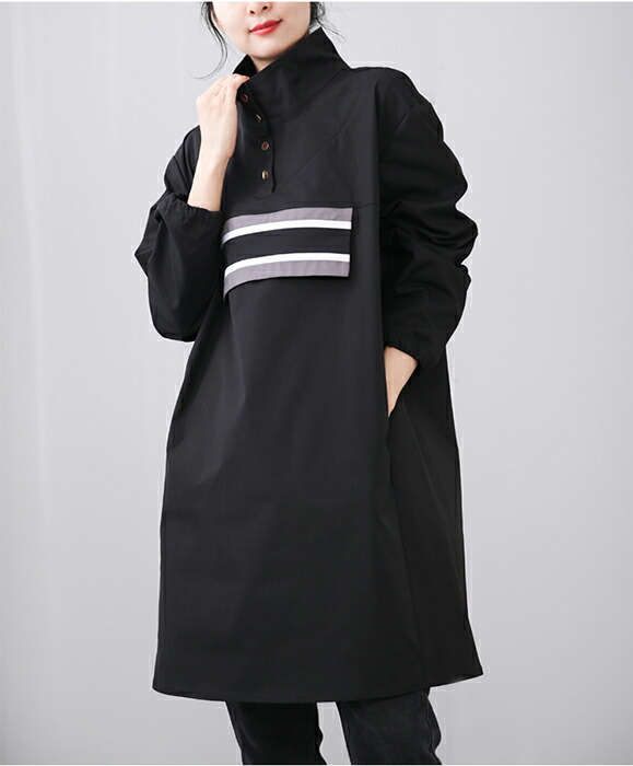 楽天市場】チュニック感覚で着こなせる！エプロン ハイネック 割烹着