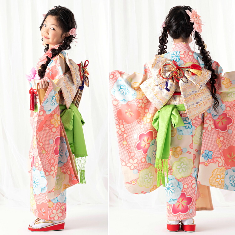 楽天市場】七五三 着物 7歳 四つ身セット(結び帯セット) 女の子 16点