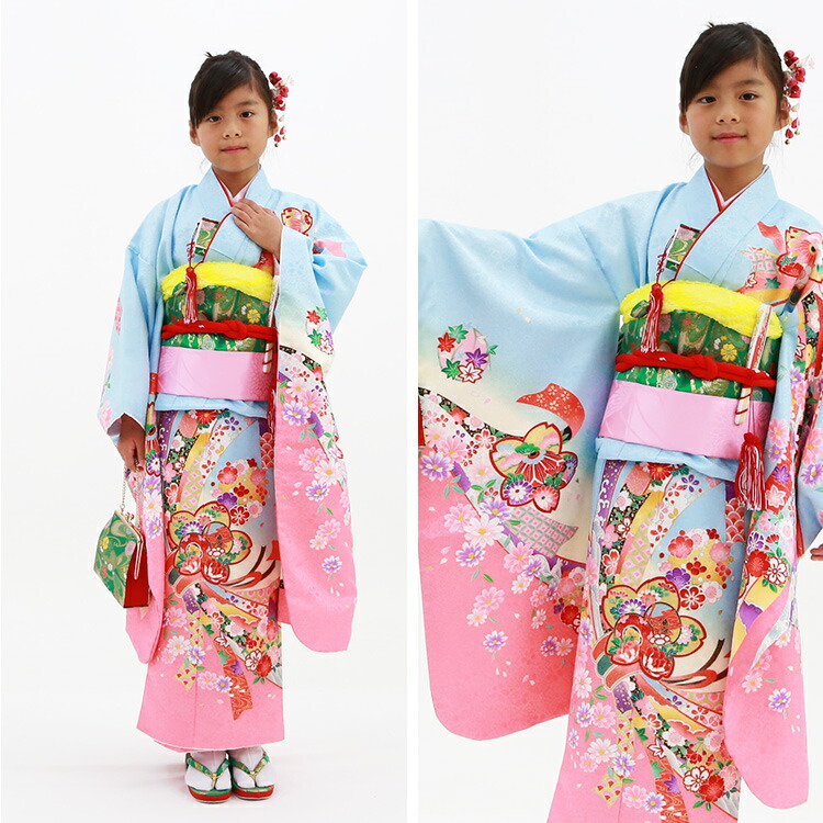楽天市場】【レンタル】七五三 着物 7歳 四つ身セット(結び帯セット