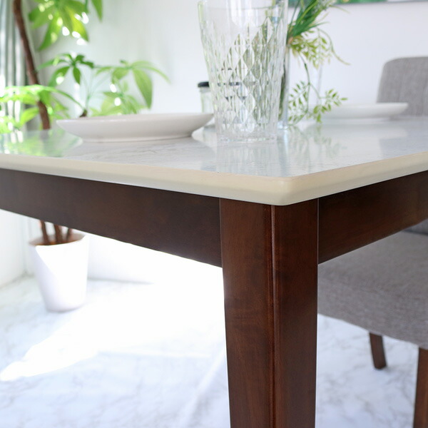 楽天市場】ダイニングテーブル 大理石風 2人掛け 80cm メラミン 石目